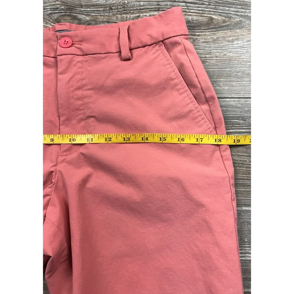 Vineyard Vines Club Short Flat Front Chino Salmon Pink Mens Size 28 Preppy STAIN